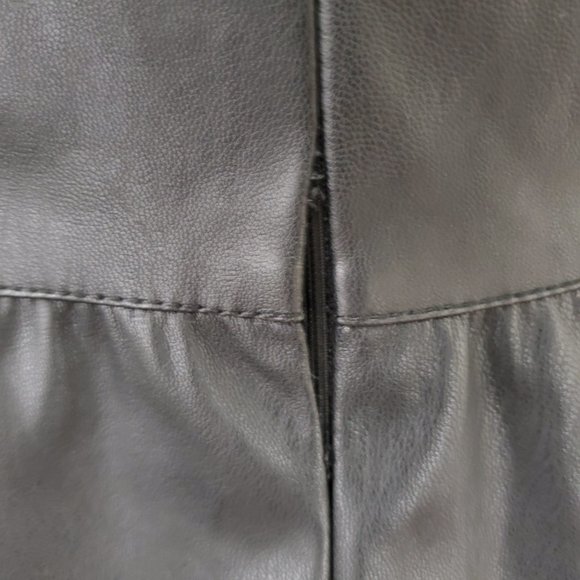 ONLY Sara Faux Leather Mix Dress Black 4 NWT - Picture 7 of 7